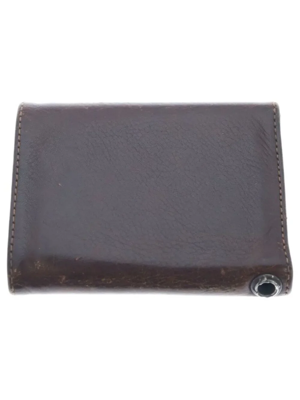Chrome Hearts BS Flare Button Leather Wallet Brown